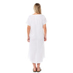 Charlotte West Linen Midi Dress - White (size-10)