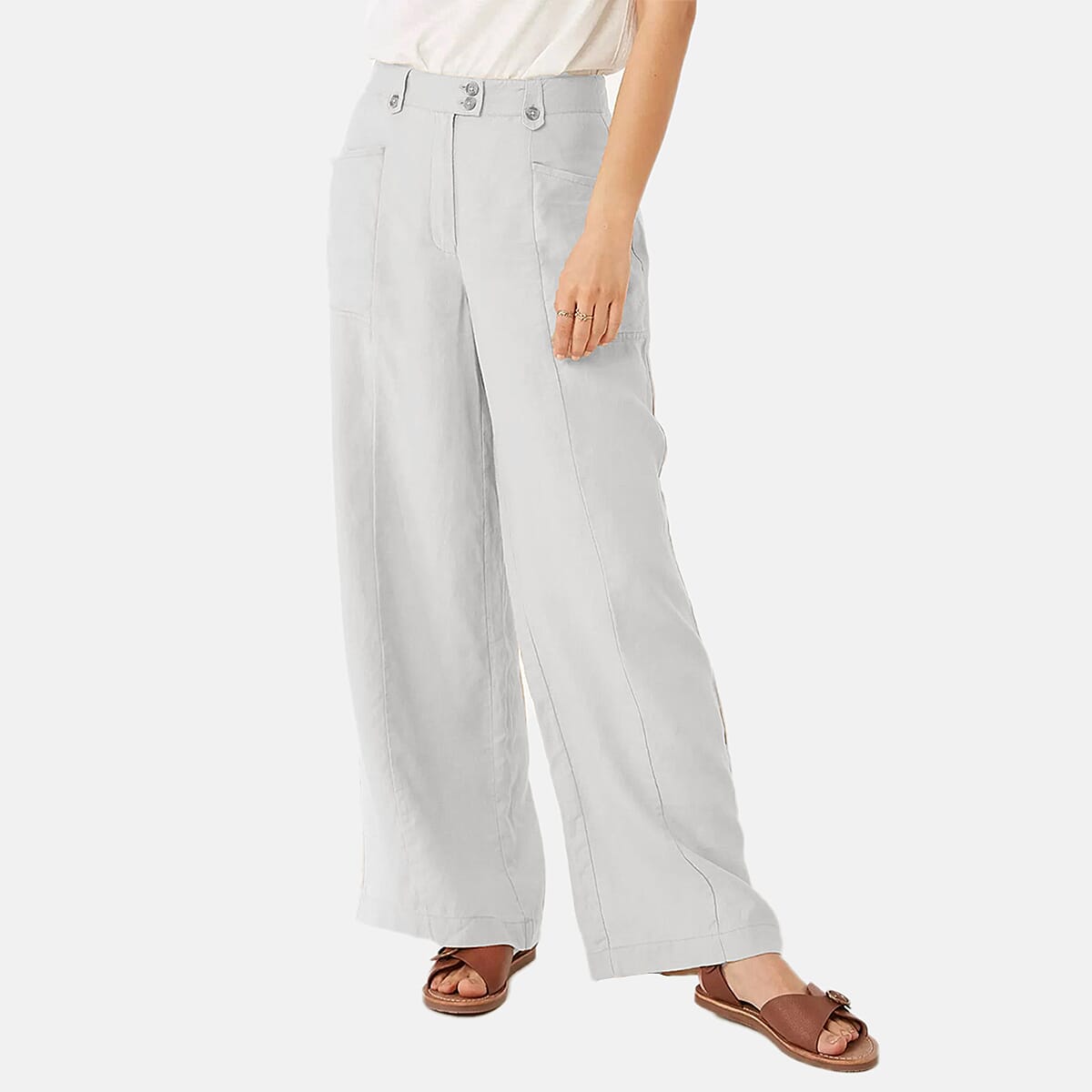 Charlotte West Linen Woven Jean and Pant-Trouser - White 7935552 0