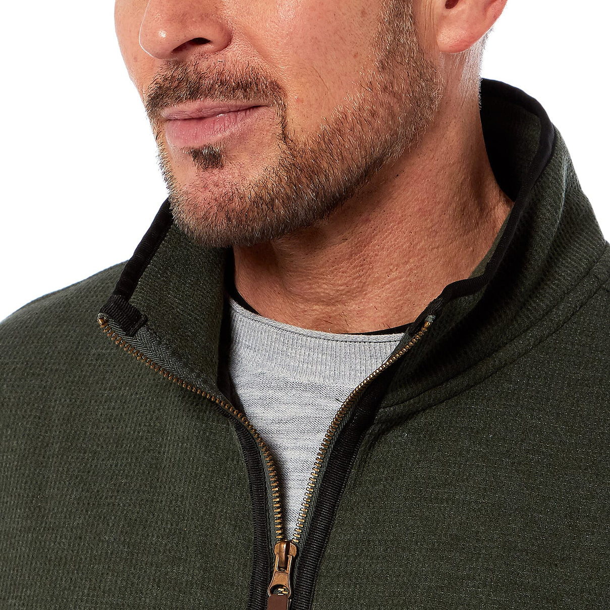 Arctic Storm Mens Waffle Quarter Zip Top with Side Pockets 7840750 1