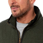 Arctic Storm Mens Waffle Quarter Zip Top with Side Pockets (Size L) - Olive