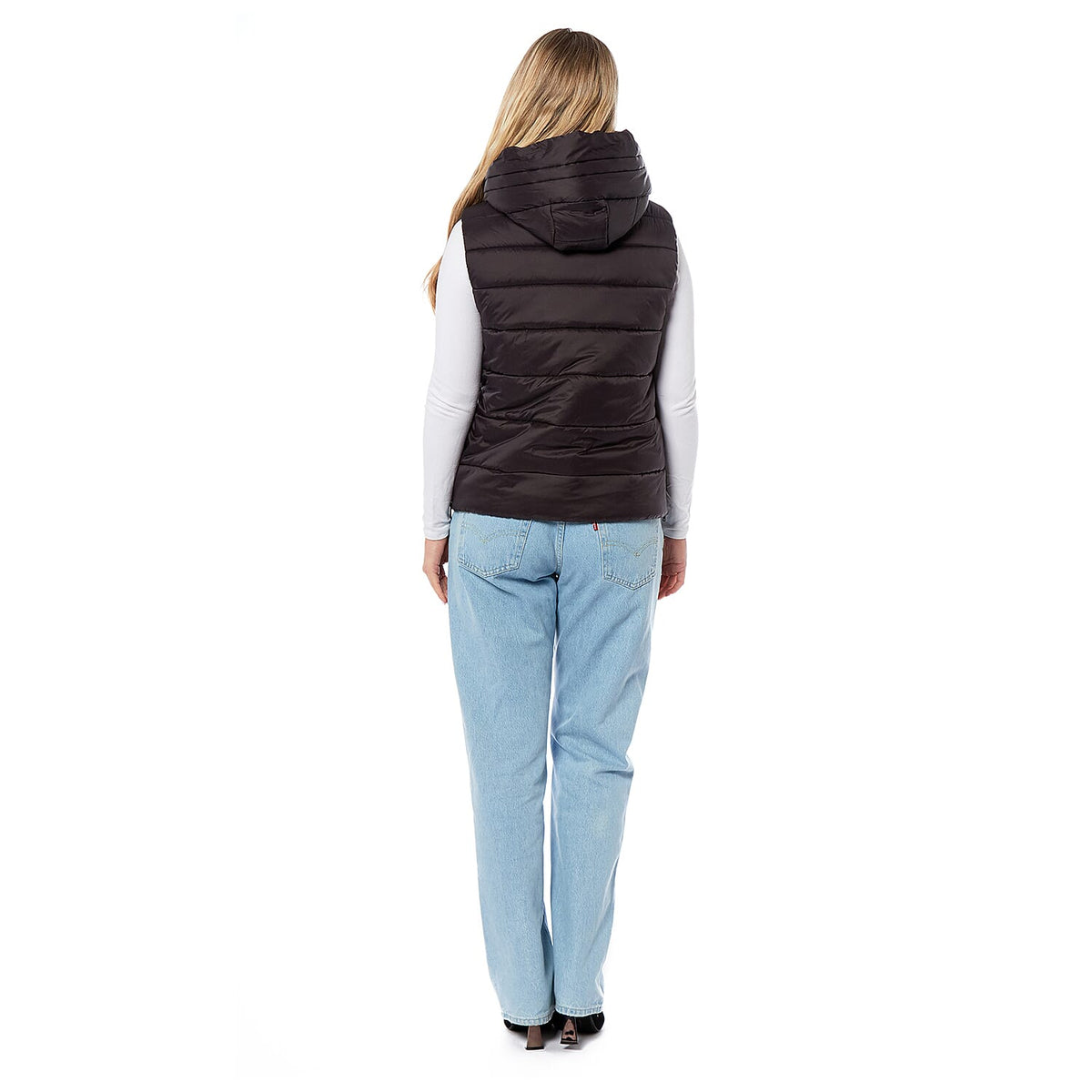 Designer Closeout - Charlotte West Padded Gilet with Hood  - Black (Size 10)- Limited Stock V32442996 2