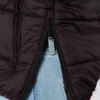 Designer Closeout - Charlotte West Padded Gilet with Hood  - Black (Size 10)- Limited Stock