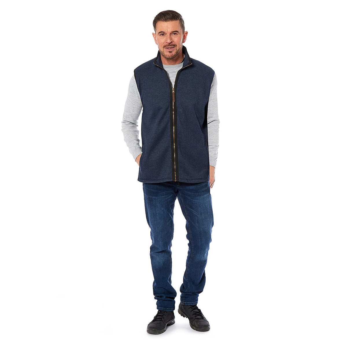 Arctic Storm Knitted Gilet (Size XXL)  - Navy V32699957 0
