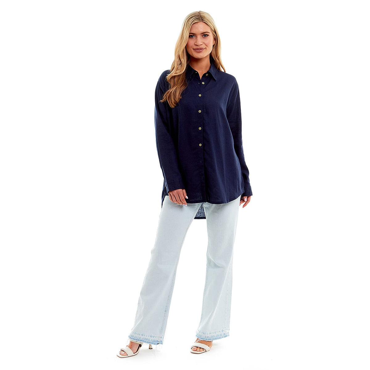 Charlotte West Ladies Linen Oversized Shirt V32608148 1