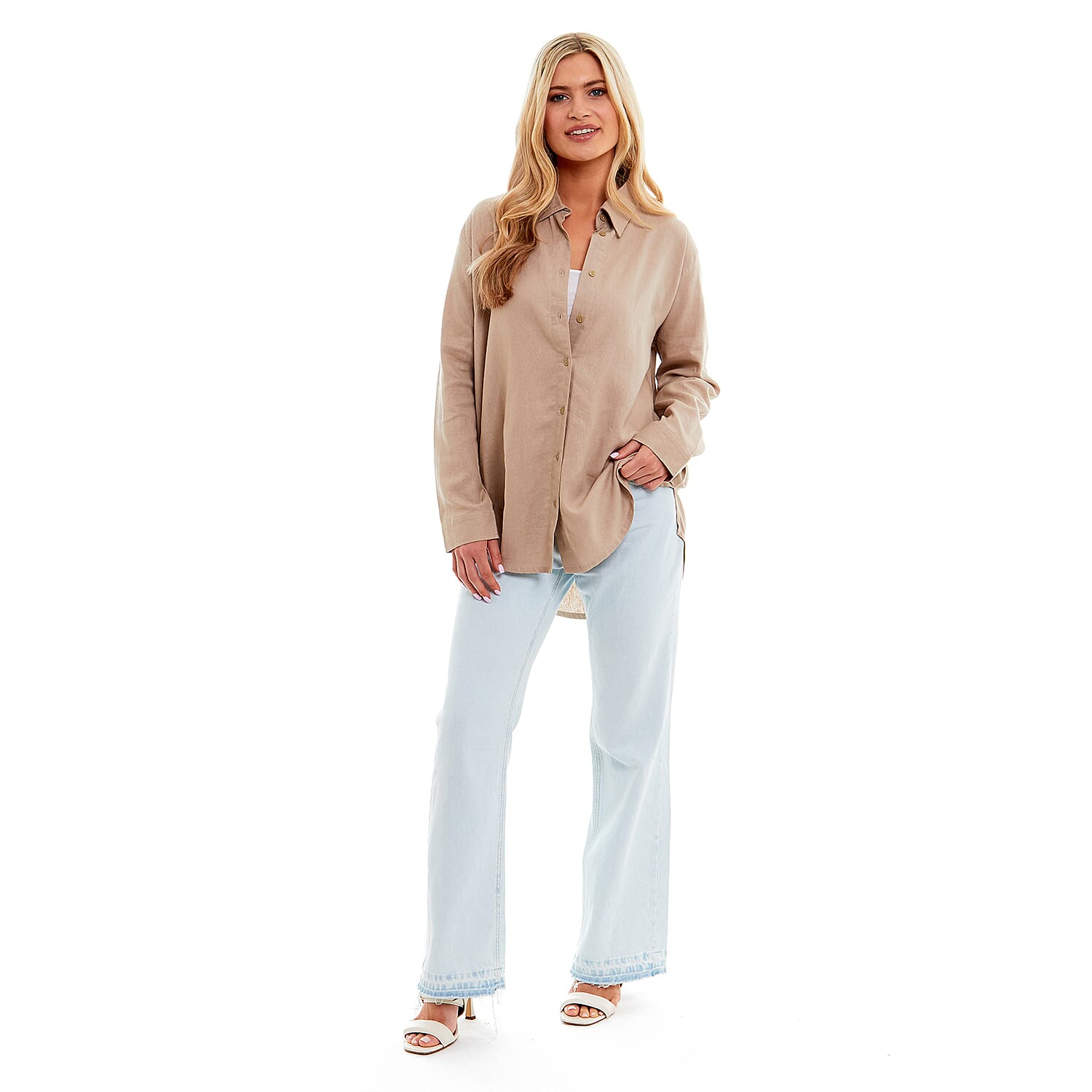 Charlotte West Ladies Linen Oversized Shirt 7659752 1