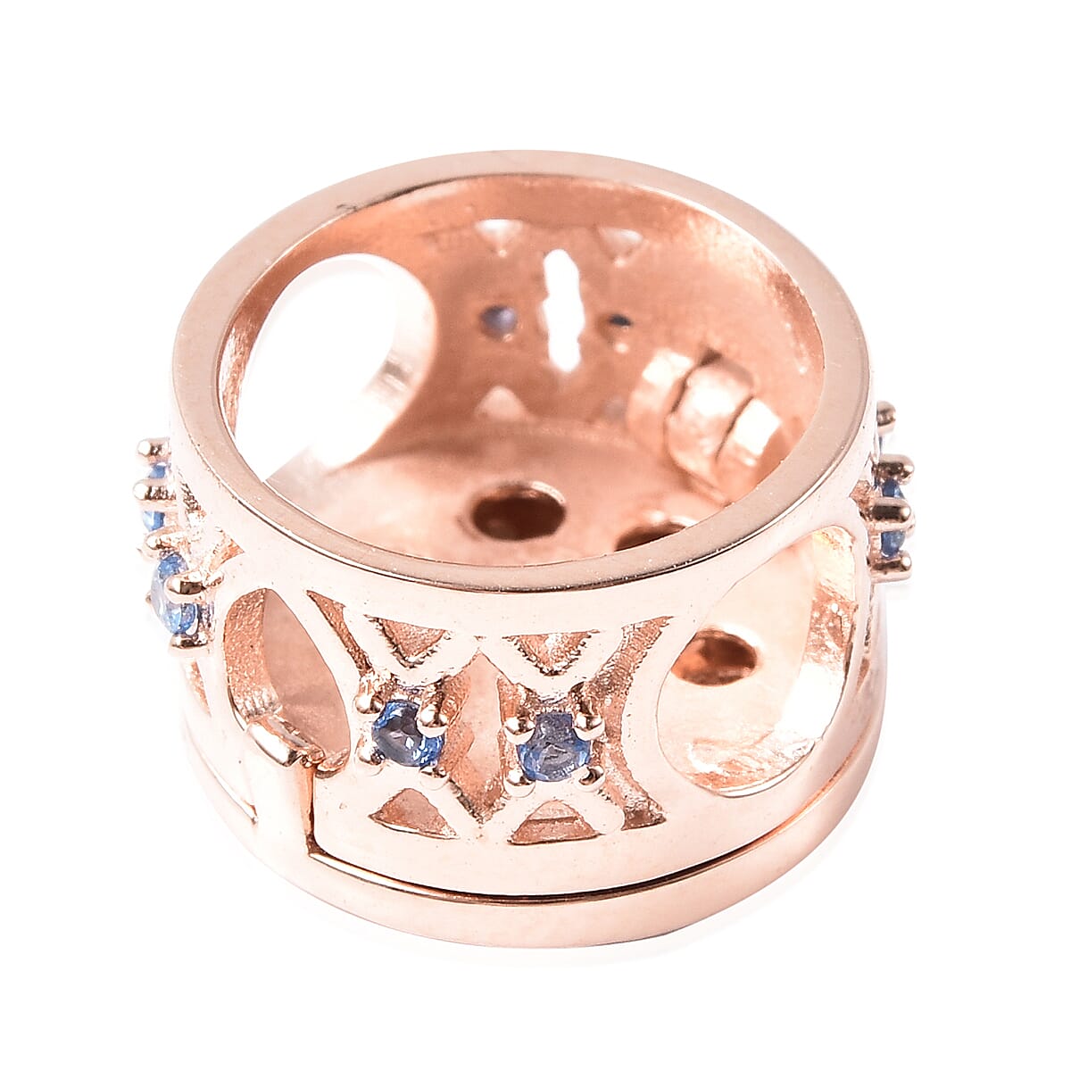 Charmes De Memoire Simulated Emerald and Multi Colour Gemstone Openable Charm in Rose Gold Plated Sterling Silver 3693141 2