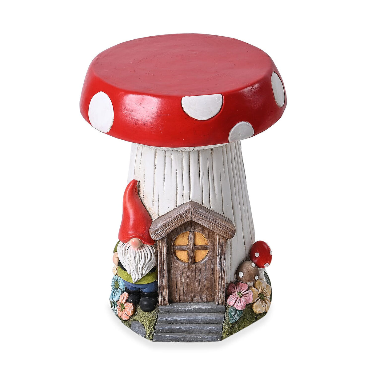 Mushroom House Stool (32x32x43 cm) - Red &amp; White 8108349 0