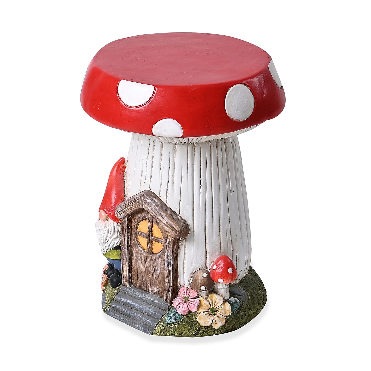 Mushroom House Stool (32x32x43 cm) - Red &amp; White 8108349 2