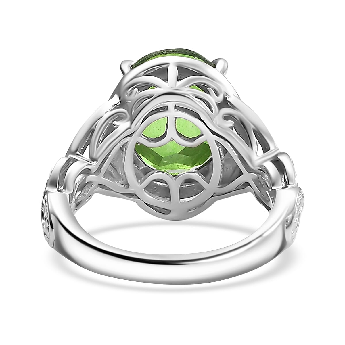 Chartreuse Quartz Ring in Platinum Tone 5.06 Ct. 7995658 4