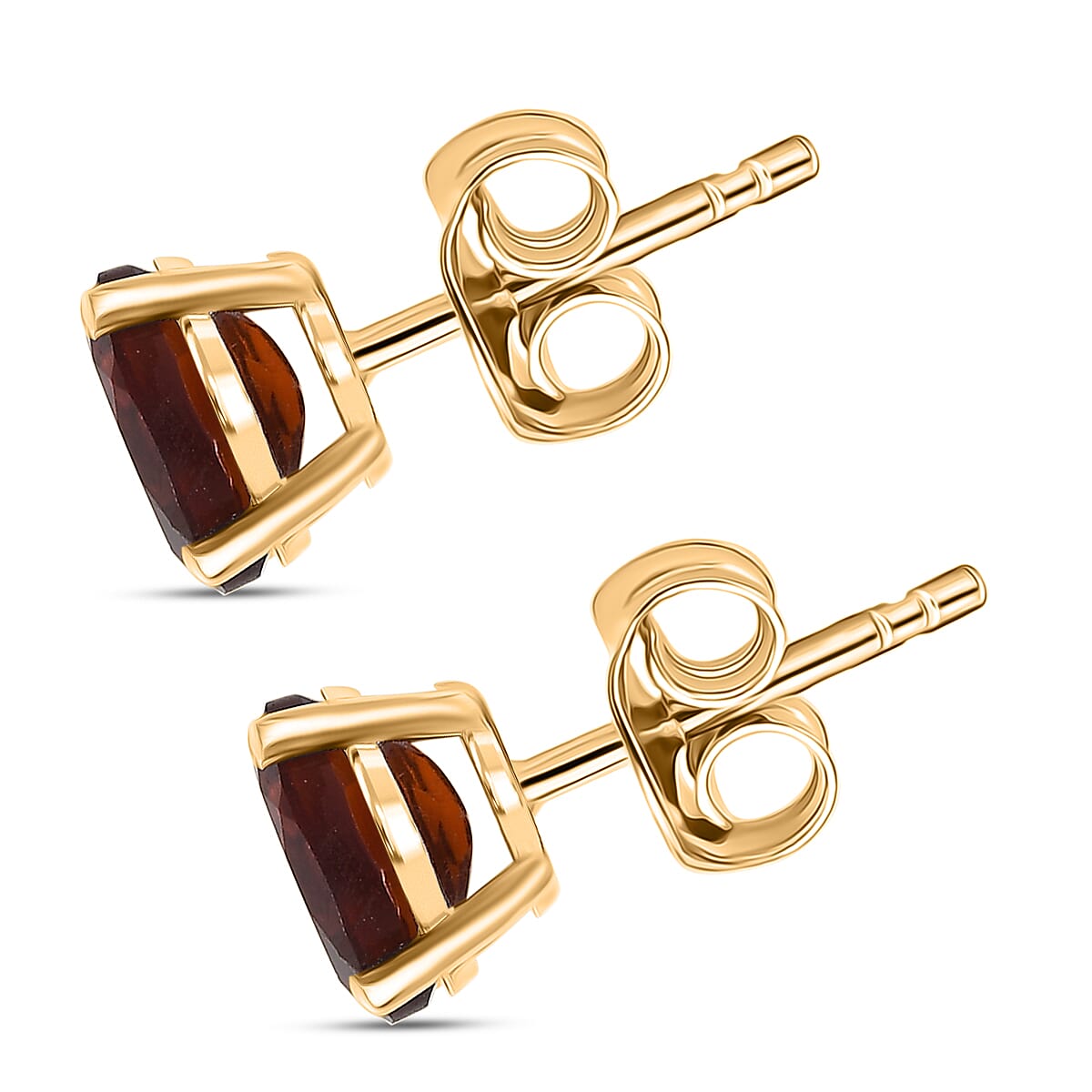 Cherry Citrine Solitaire Earring with Push Back in 14K Gold Plated Sterling Silver 1.72 Ct. V32699222 4
