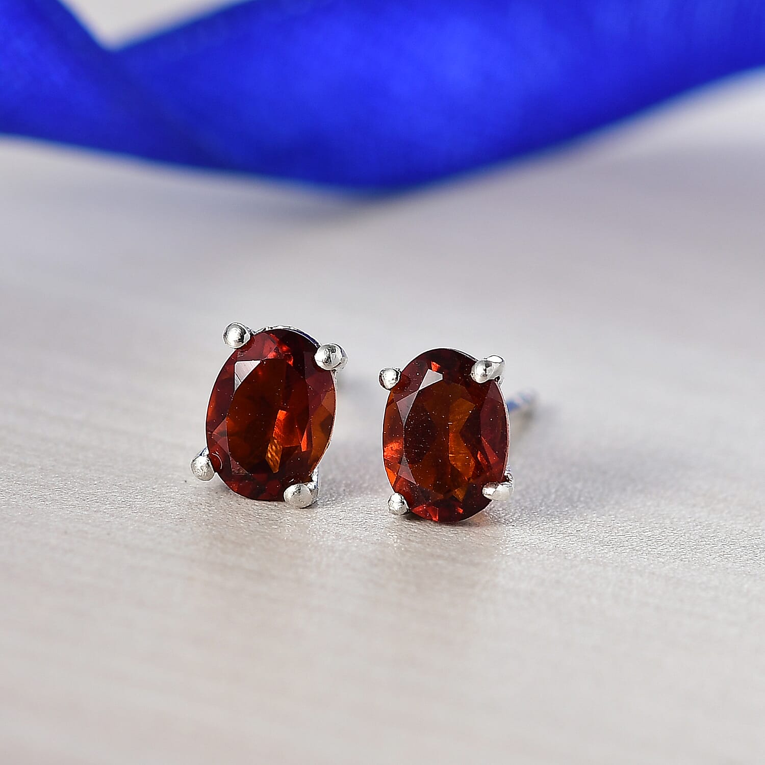 Cherry Citrine Earring with Push Back in Platinum Overlay Sterling Silver 1.72 Ct. 8273215 2