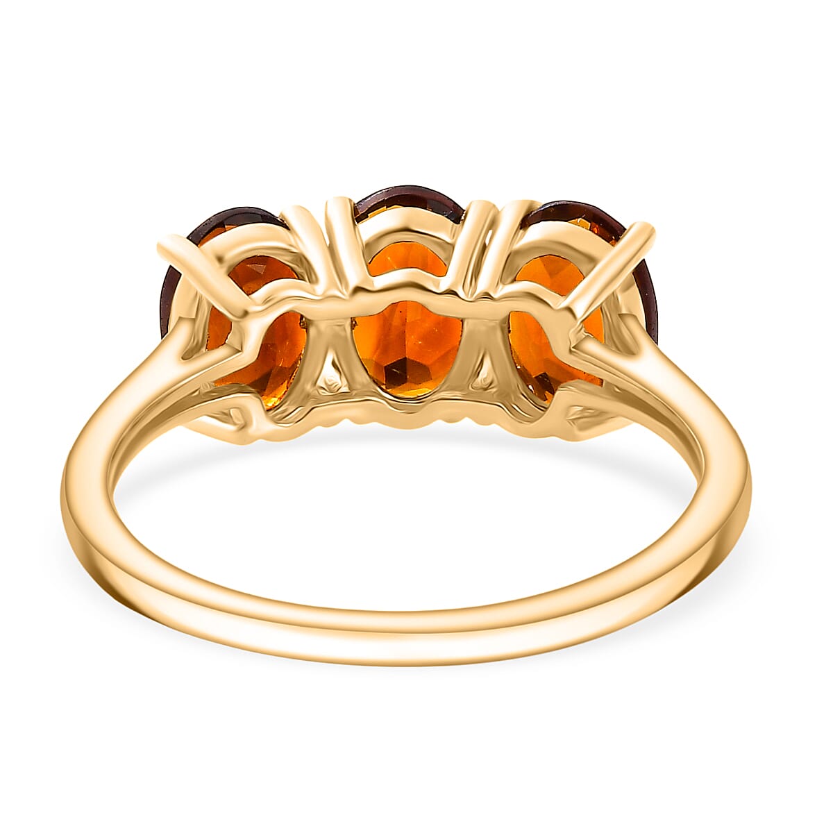 Cherry Citrine Trilogy Ring in Yellow Gold Plated Sterling Silver 2.59 Ct. 8273201 5