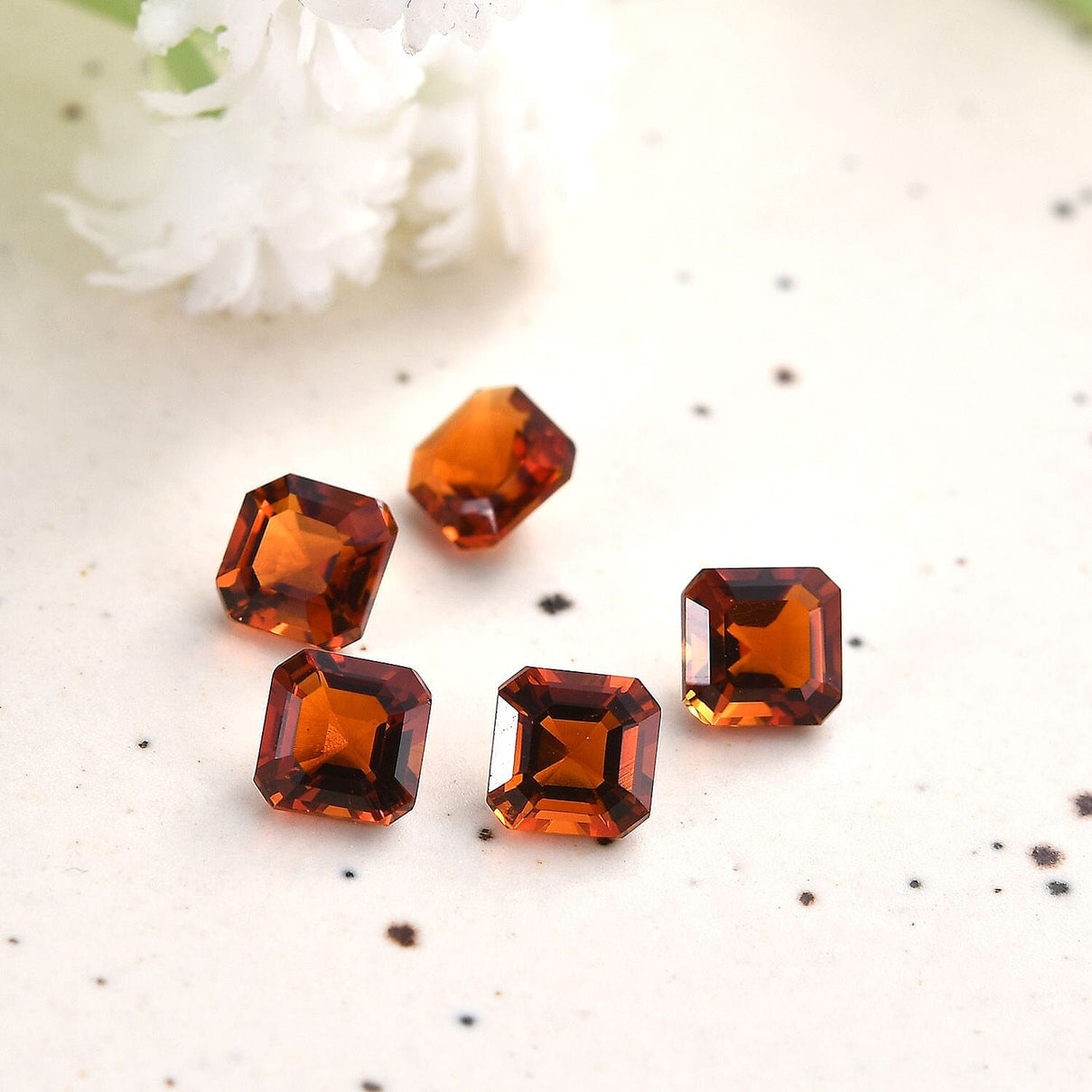 Set of 2 Cherry Citrine Loose Gemstone in Octagon Cut (5x5 mm) 7733701 1