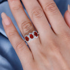Salamanca Fire Opal & White Zircon Ring in Rhodium Overlay Sterling Silver 2.26 ct