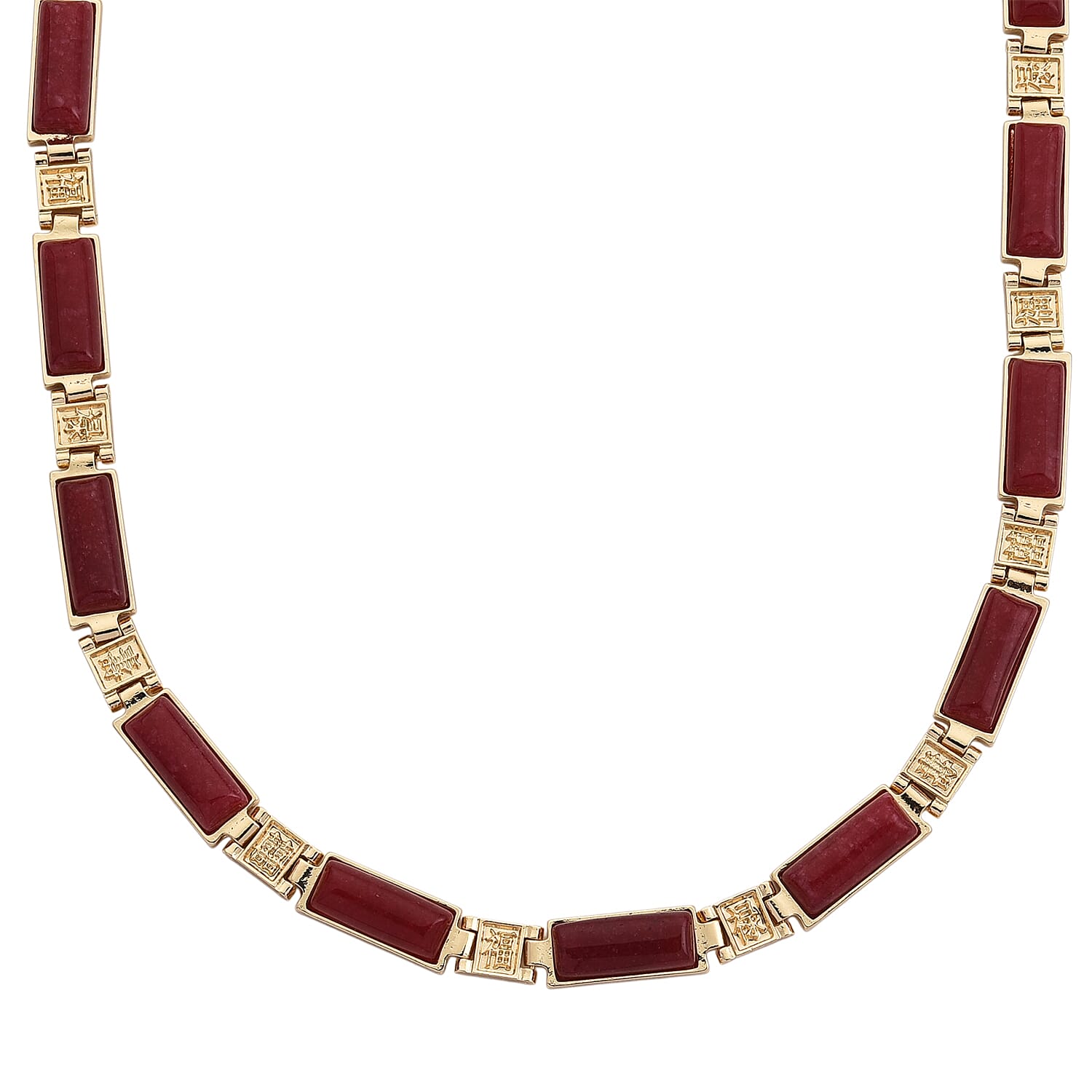 Designer Inspired - Cherry Quartz Magnetic Therapy Necklace (Size - 16) 50.00 Ct. V32512854 0