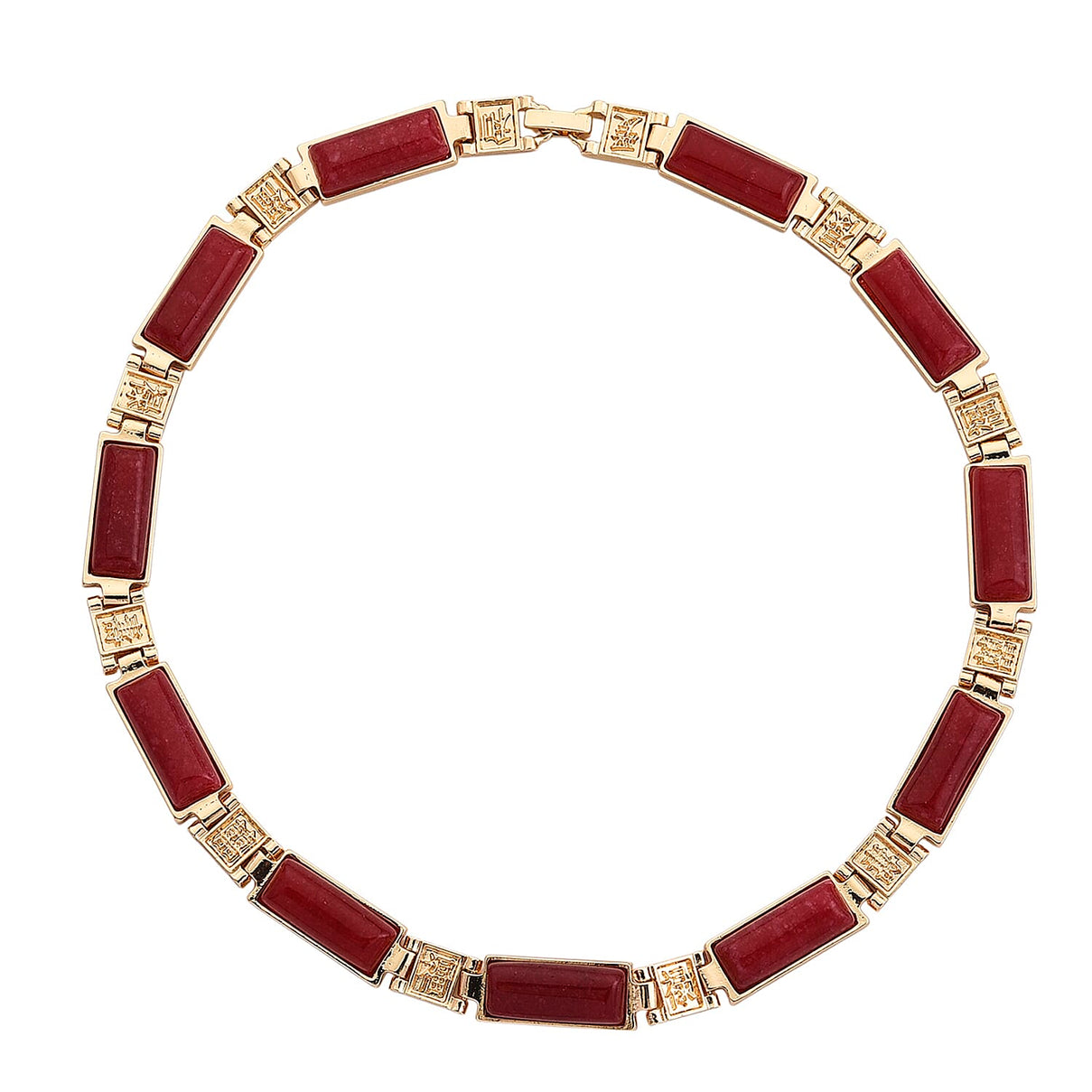 Designer Inspired - Cherry Quartz Magnetic Therapy Necklace (Size - 16) 50.00 Ct. V32512854 4