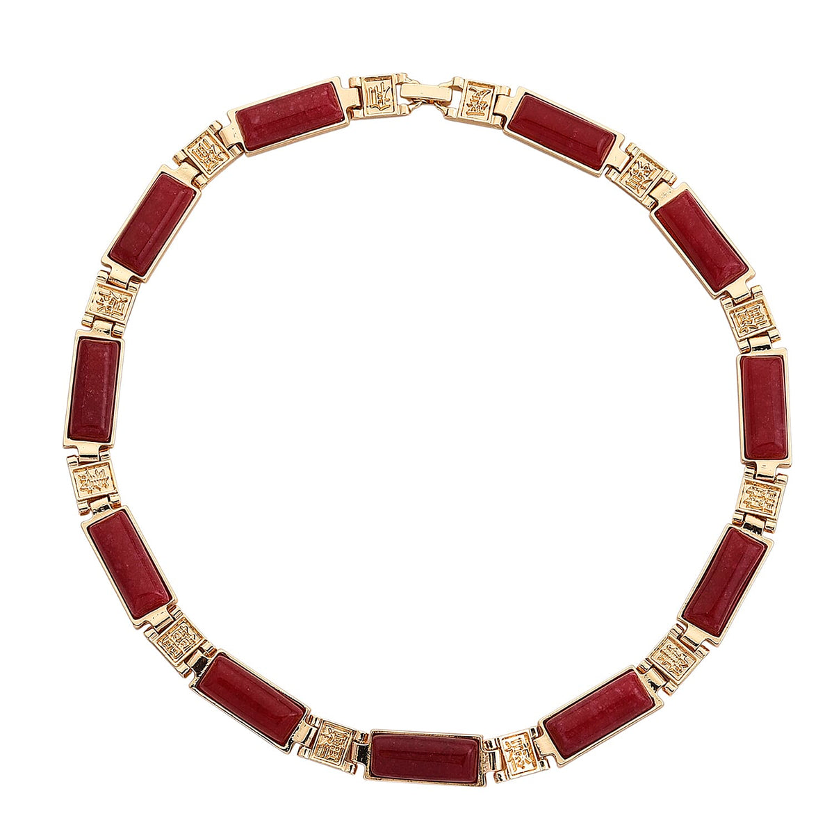 Designer Inspired - Cherry Quartz Magnetic Therapy Necklace (Size - 16) 50.00 Ct. V32512854 4