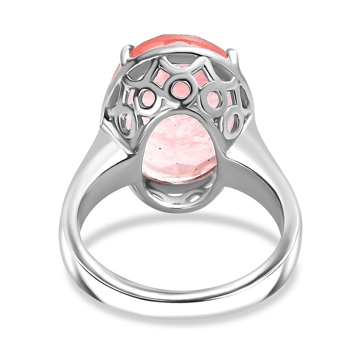 Cherry Quartz Ring in Silver Tone 6.25 Ct. 7981996 4
