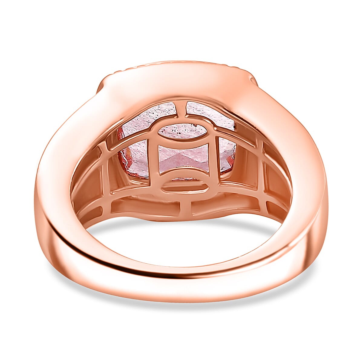 Cherry Quartz Solitaire Ring in Rose Gold Tone 3.14 Ct. 7987079 4