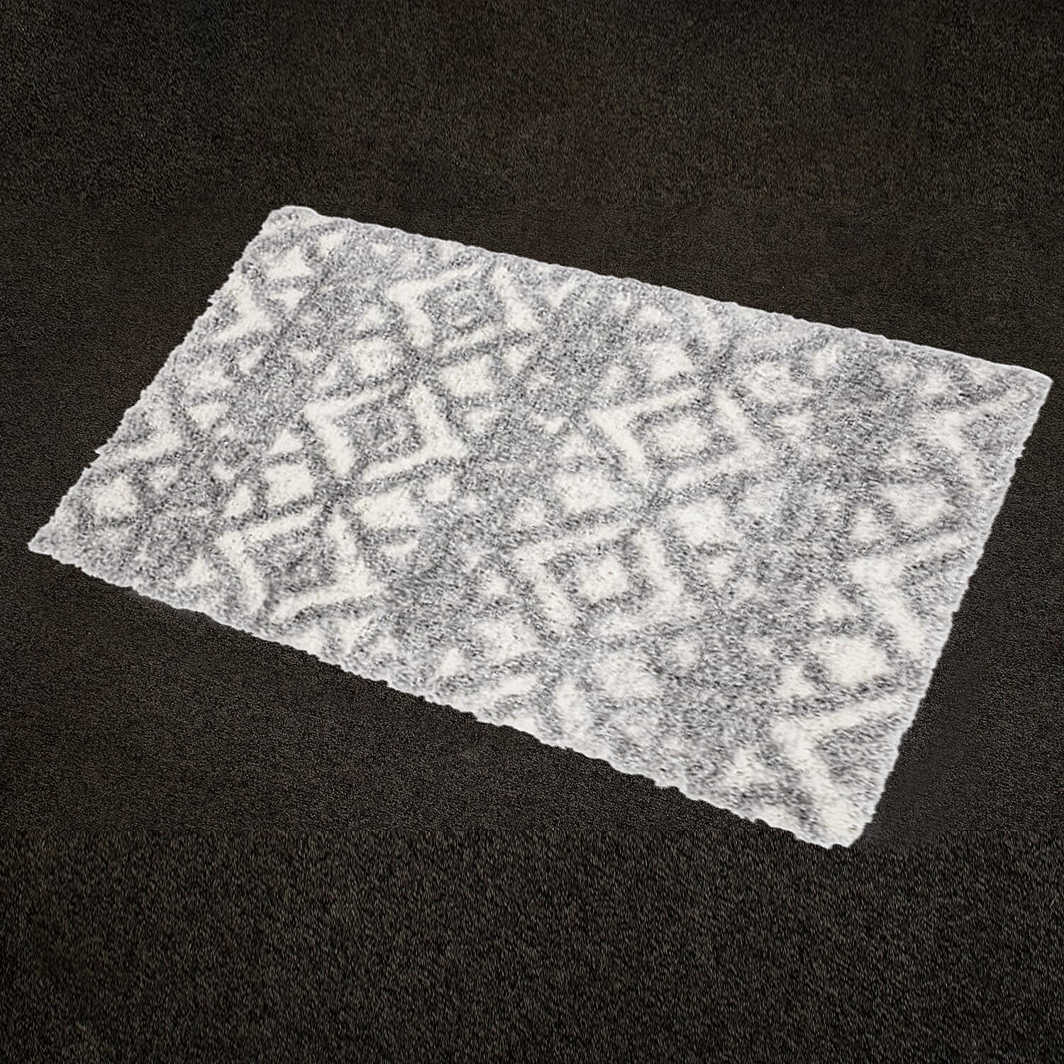 Rug and Door Mat (Size 210x150 cm) - Grey and Cream 7516822 1