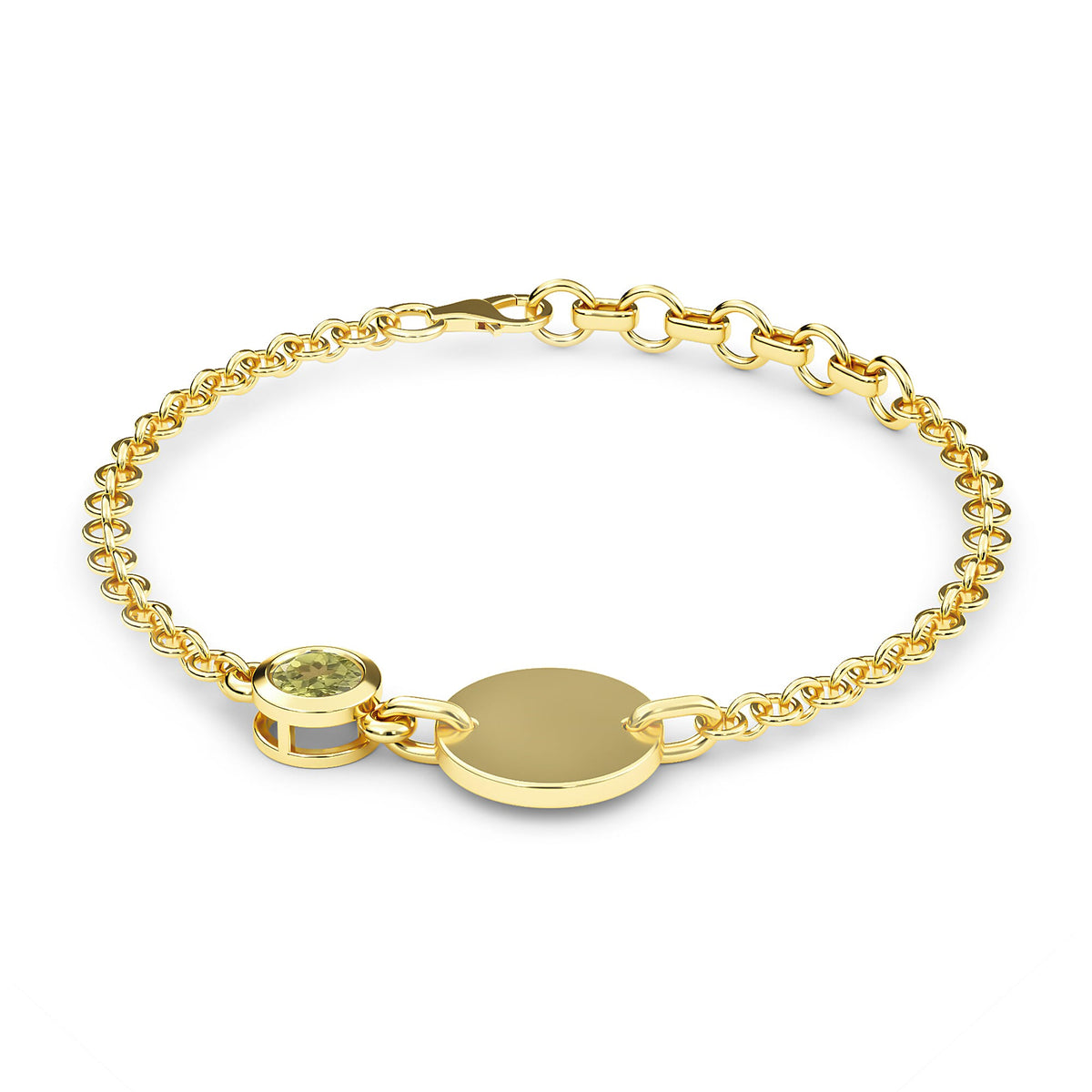 Chinese Peridot Bracelet in 14K Gold Plated Sterling Silver 3627357 3