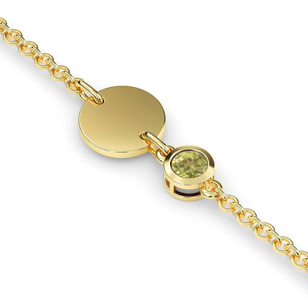 Chinese Peridot Bracelet in 14K Gold Plated Sterling Silver 3627357 4