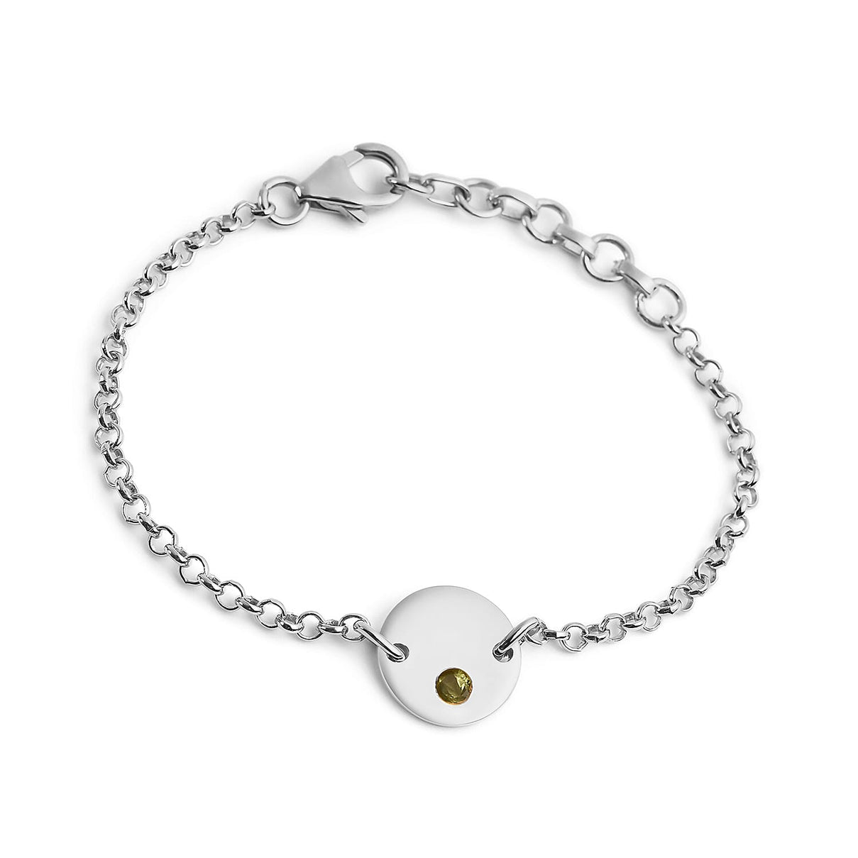 Chinese Peridot Platinum Plated Sterling Silver Bracelet 3627868 0