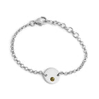 Hebei Peridot Bracelet (Size 6 with Extender) in Platinum Overlay Sterling Silver
