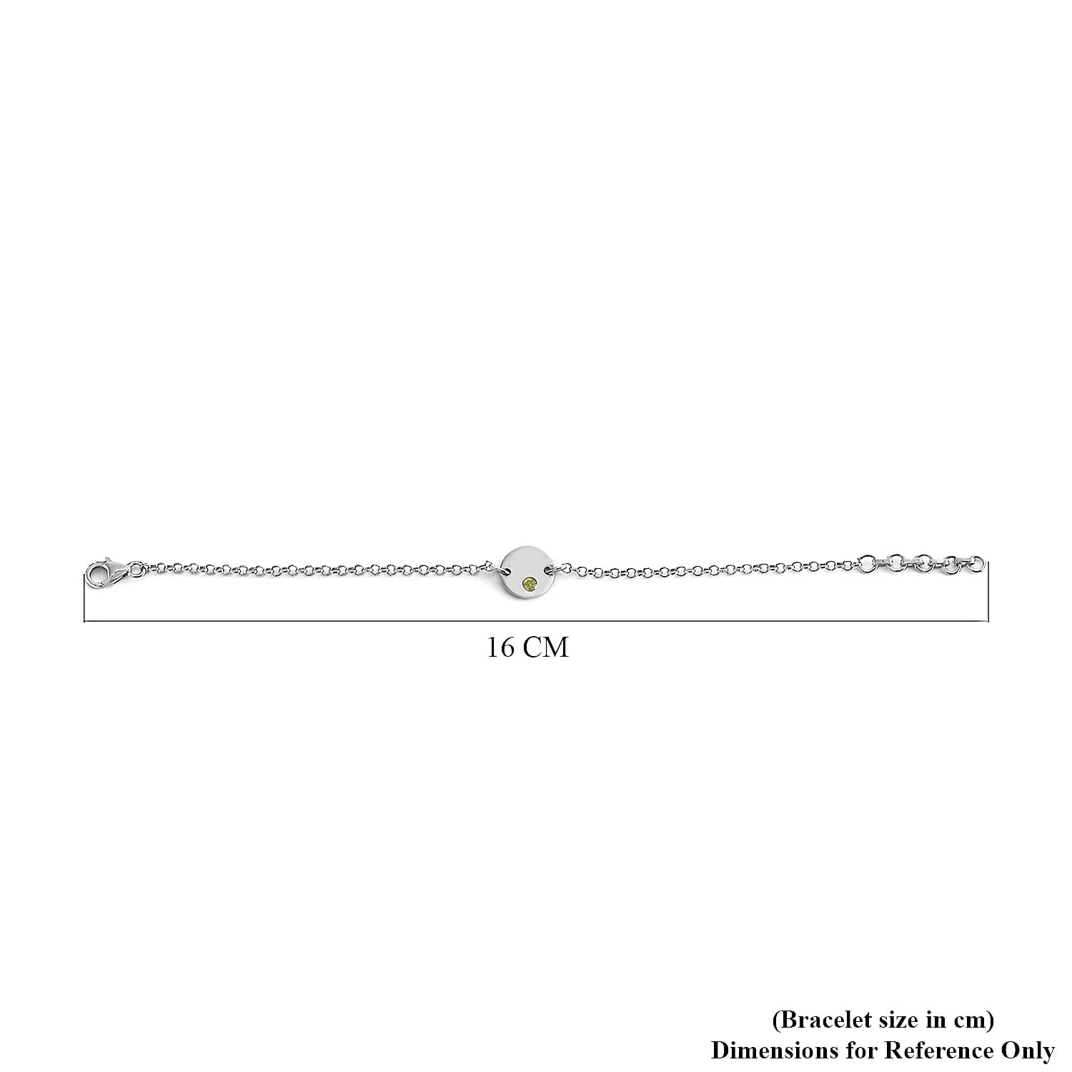 Chinese Peridot Platinum Plated Sterling Silver Bracelet 3627868 5