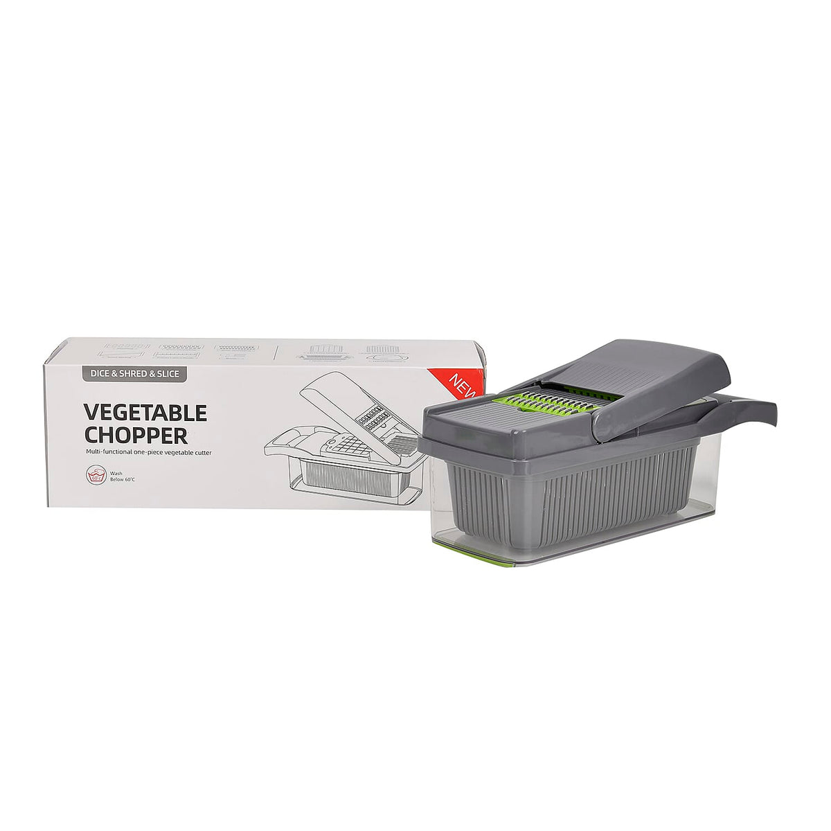 Vegetable Chopper 15-in-1 - Grey and Green V32512513 8