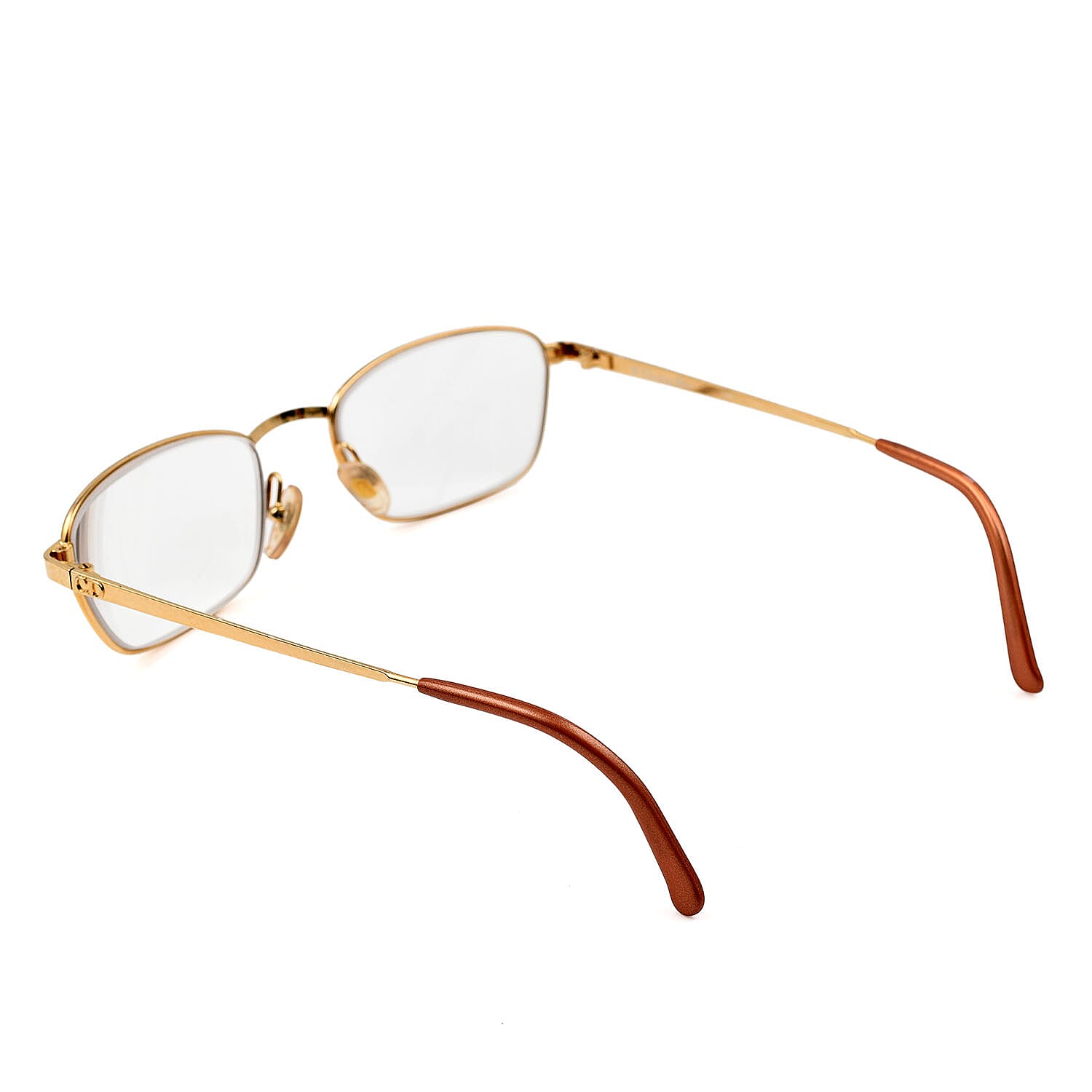 Christian Dior Rectangular Metal Frames with Pink Tips Readers (Power 4.0) - Gold 7726108 4