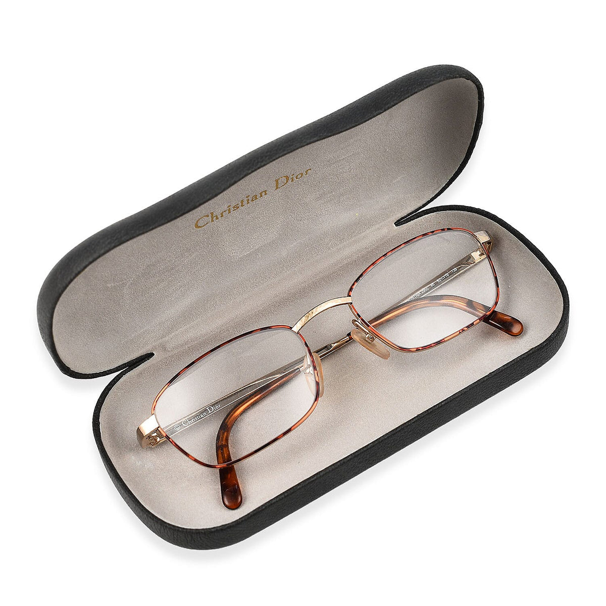 Christian Dior Rectangular Metal Tort Frame Readers (Power 2.0) 7726077 2