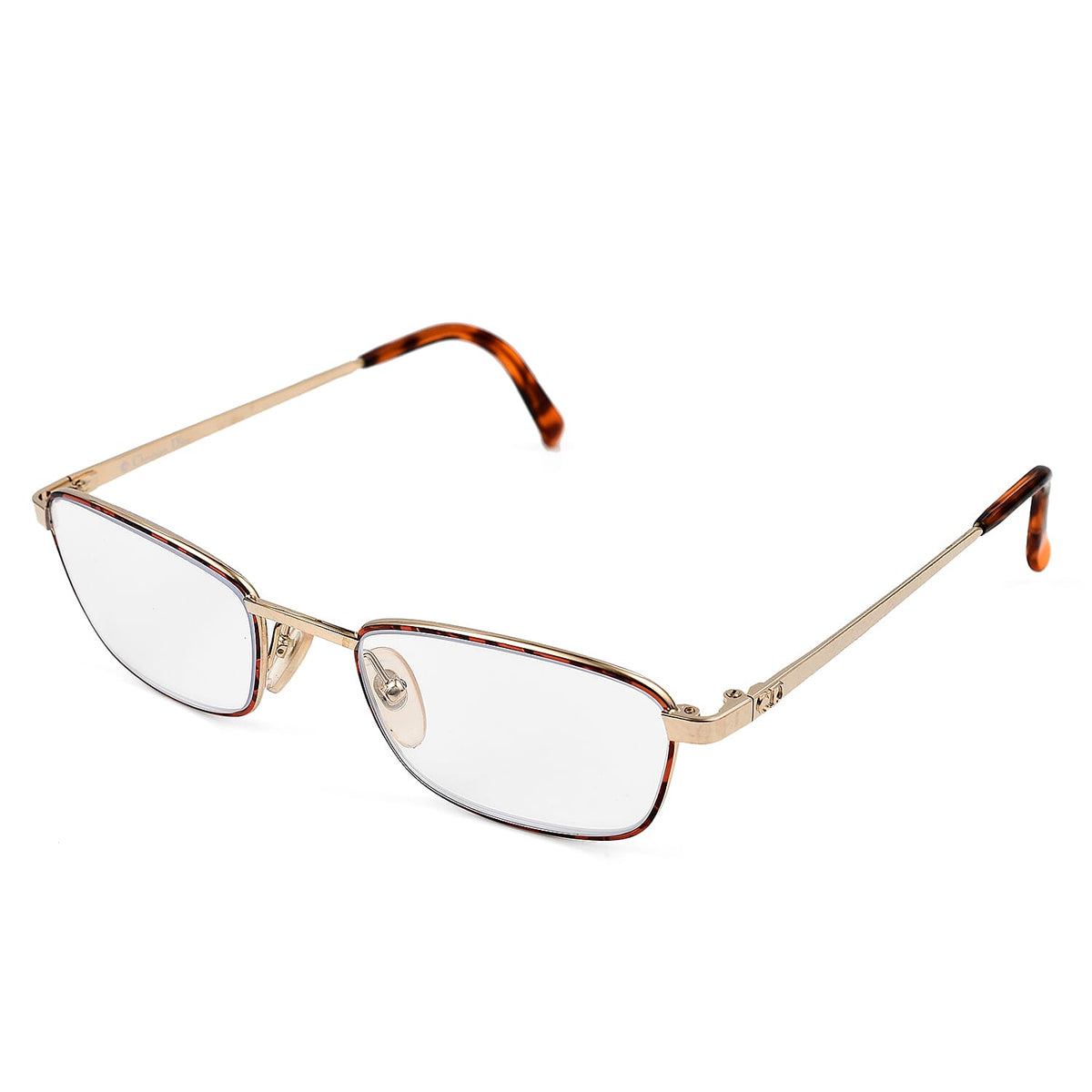 Christian Dior Rectangular Metal Tort Frame Readers (Power 4.0) - Golden 7726109 0
