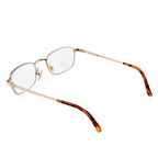 Christian Dior Rectangular Metal Frames with Pink Tips Readers