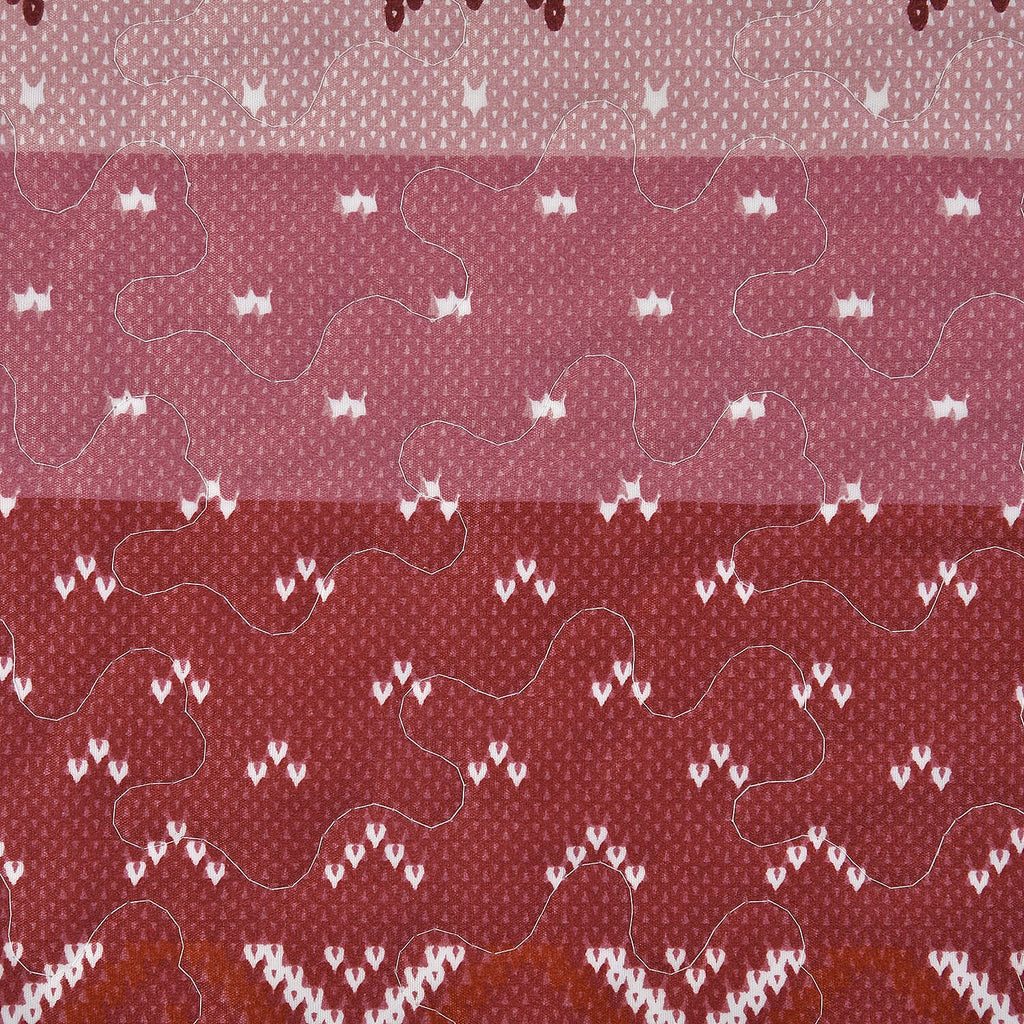 Christmas Bedding Set - Microfibre Quilt and Two Pillowcases (Size Double) - Red