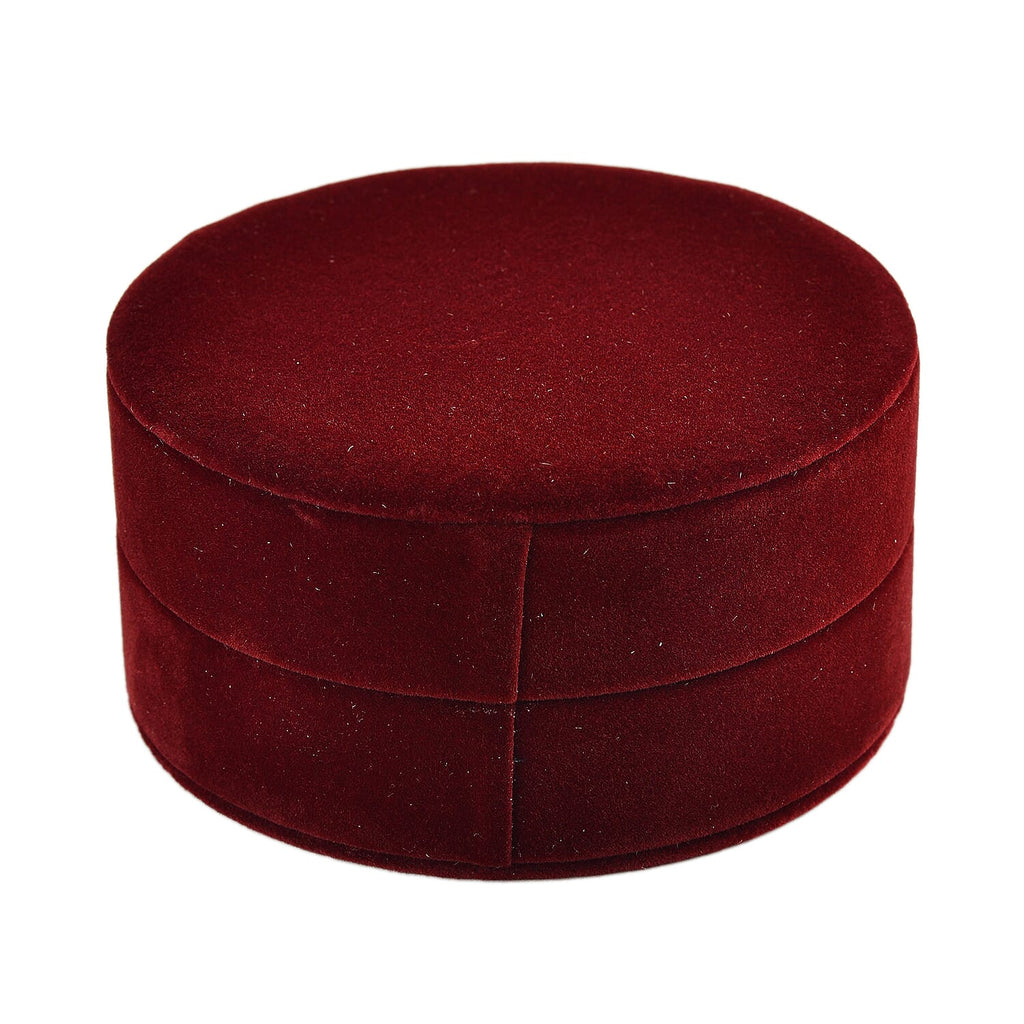 Christmas Dark Red Velvet Solid Earrings Box