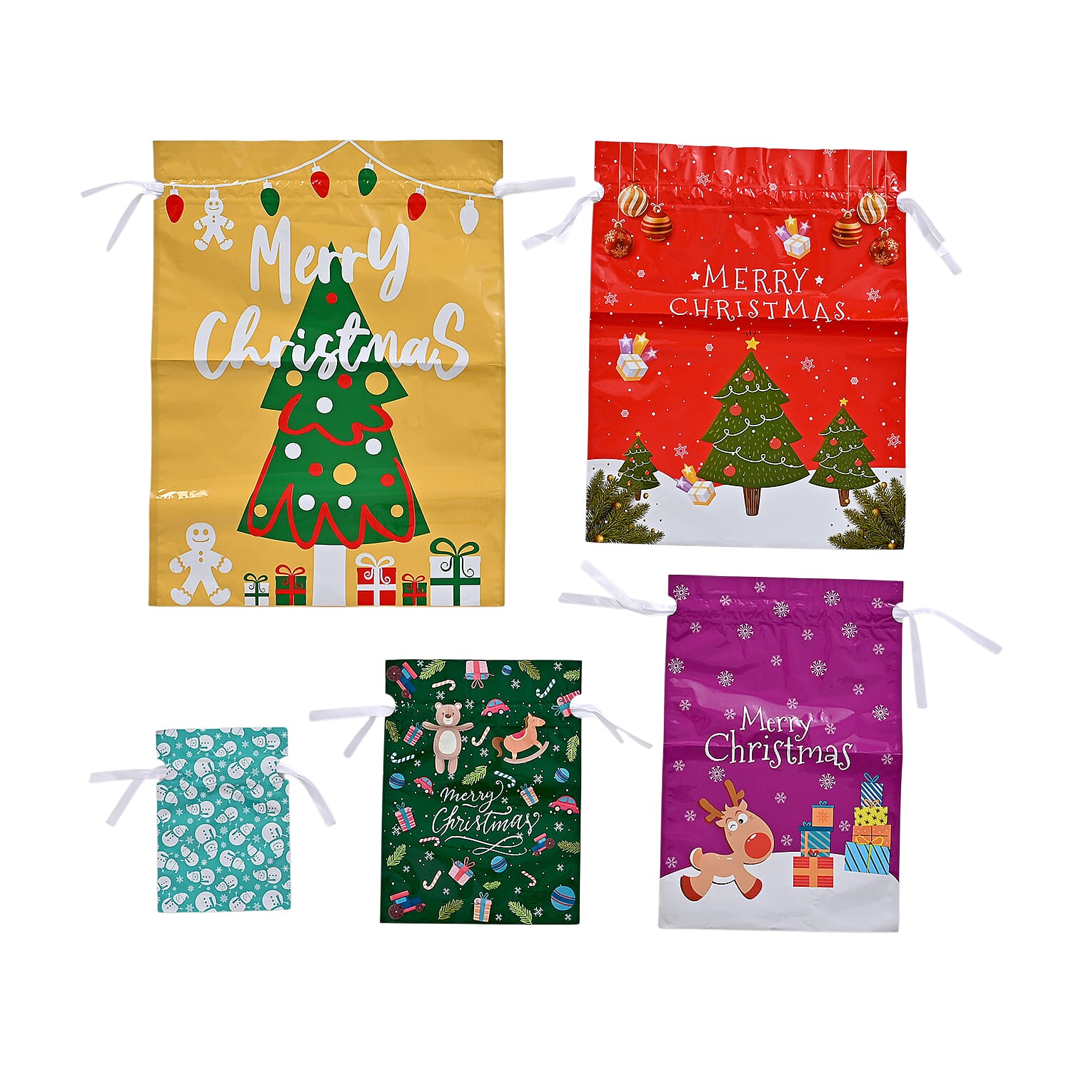 Set of 30 Christmas Drawstring Gift Bags 8212761 4