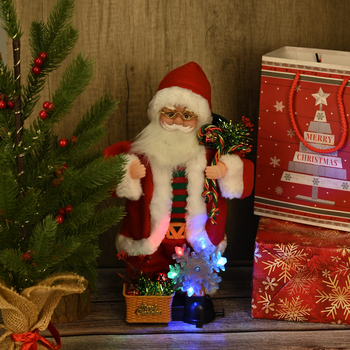 Christmas Ornament Electronic Santa Claus with Guitar 7835598 3