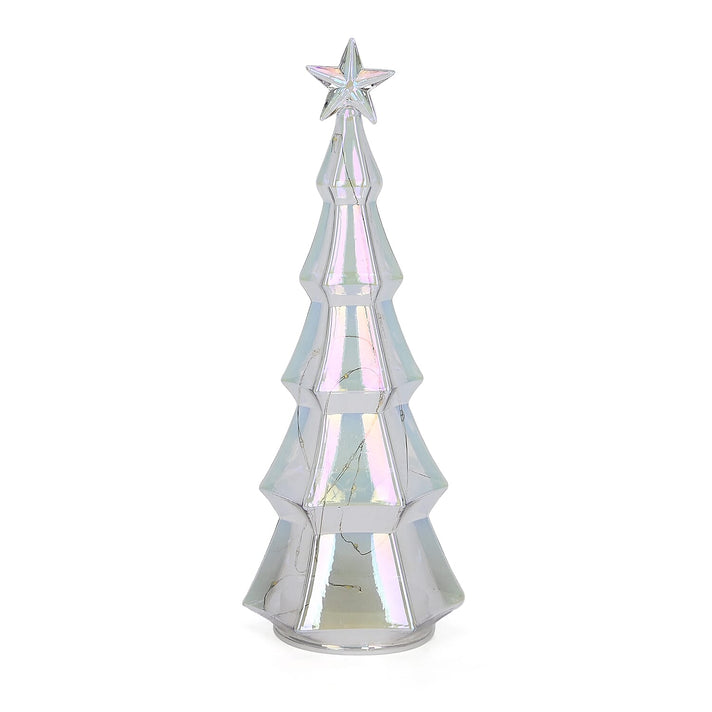 LED Striped Christmas Cone Tree - Transparent 7797054 1