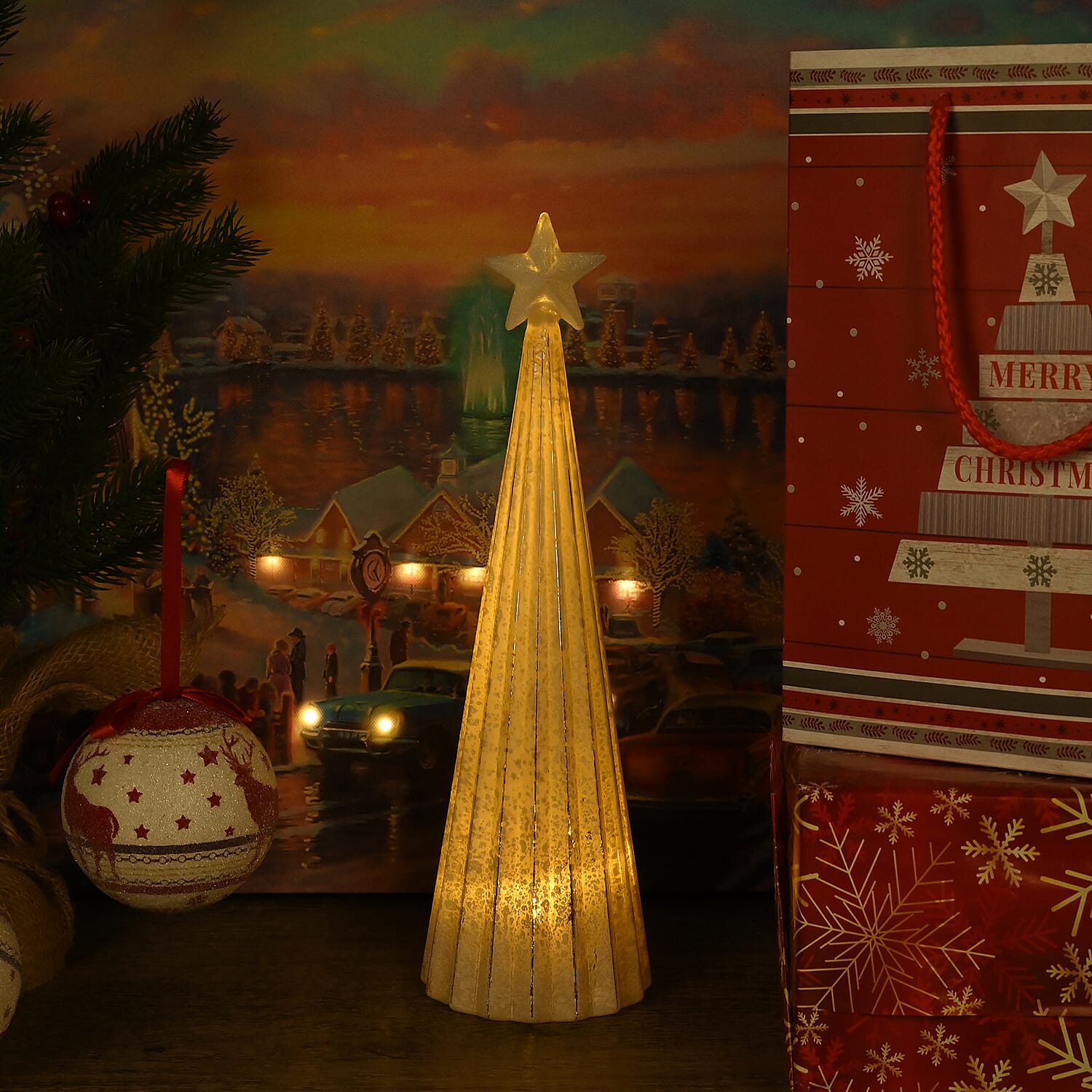 LED Christmas Cone Tree Lamp 7796998 2