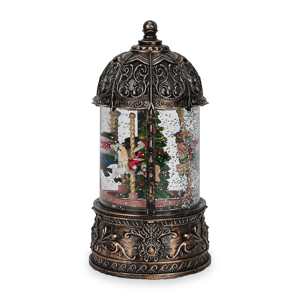 Christmas Carousel Snow Dome Lantern 7796971 0
