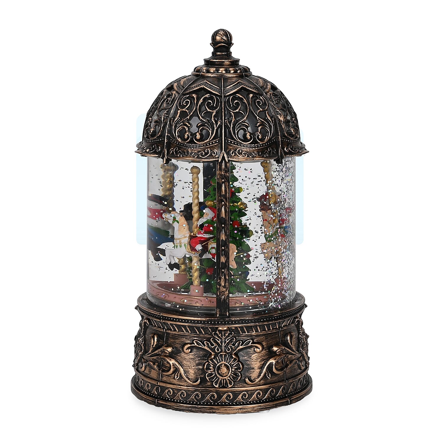 Christmas Carousel Snow Dome Lantern 7796971 4