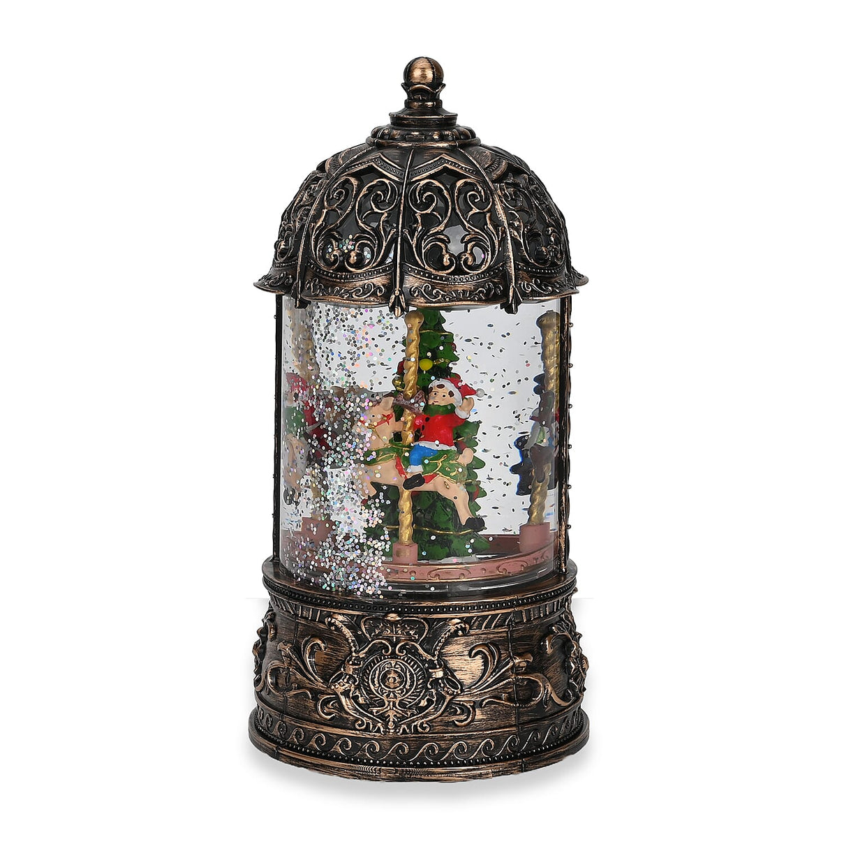Christmas Carousel Snow Dome Lantern 7796971 5