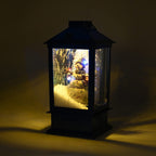 Christmas Snow Lanterns (Size - 17x17x35 cm) With 3 LED Light Blue