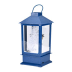 Christmas Snow Lanterns (Size - 17x17x35 cm) With 3 LED Light Blue