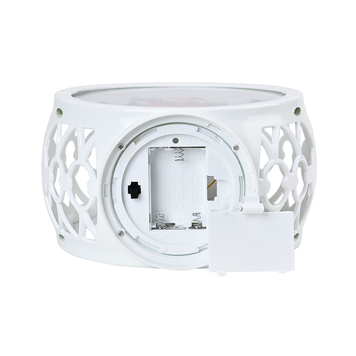 Vintage Clock Shaped Carved With Santa Hanging Lantern LED Light (3xAAA Batteries, Not Incl.) - White 7583524 5