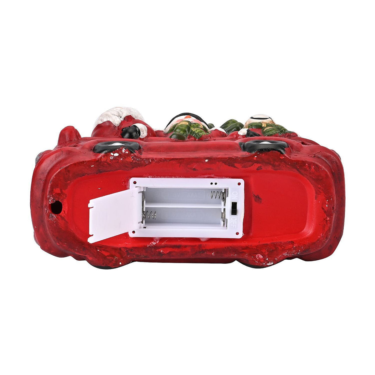 Ceramic Decoration Van, Santa - Reindeer Shape with Led Light (Size 19x16x9 cm) - Red - White 7583504 8