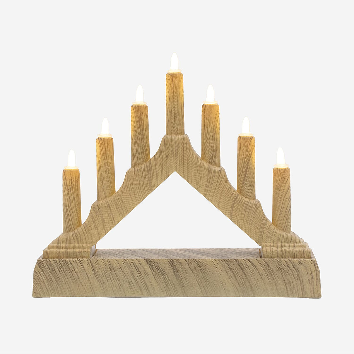 Set of 2 Classic and Elegant Seven Candles Bulb Christmas Candle Bridge (Battery Operated) - Brown 7551558 1