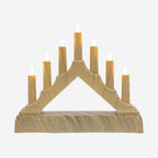 Set of 2 Classic and Elegant Seven Candles Bulb Christmas Candle Bridge (Battery Operated) - Brown