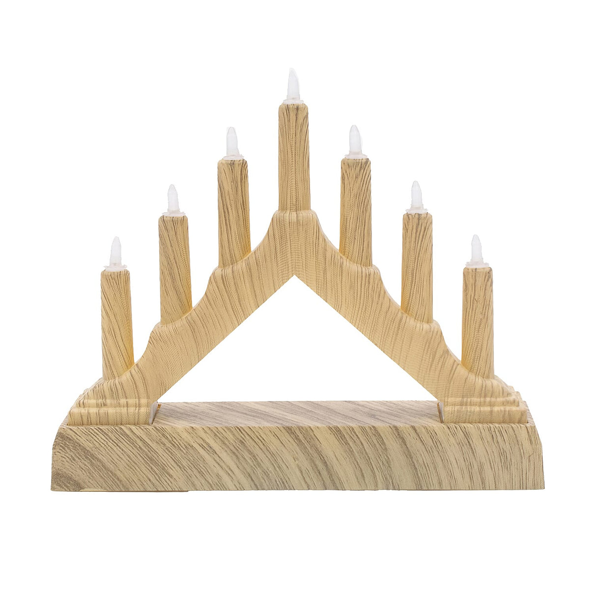 Set of 2 Classic and Elegant Seven Candles Bulb Christmas Candle Bridge (Battery Operated) - Brown 7551558 2